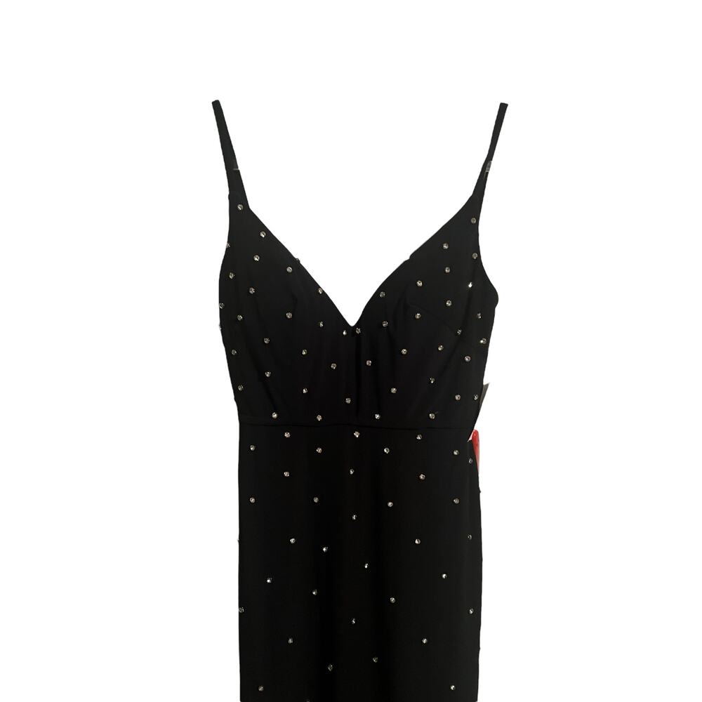 Ieena Mac Duggal Rhinestone Embellished V-Neck Gown Size 2 NWT $298 70232 - Picture 4 of 7